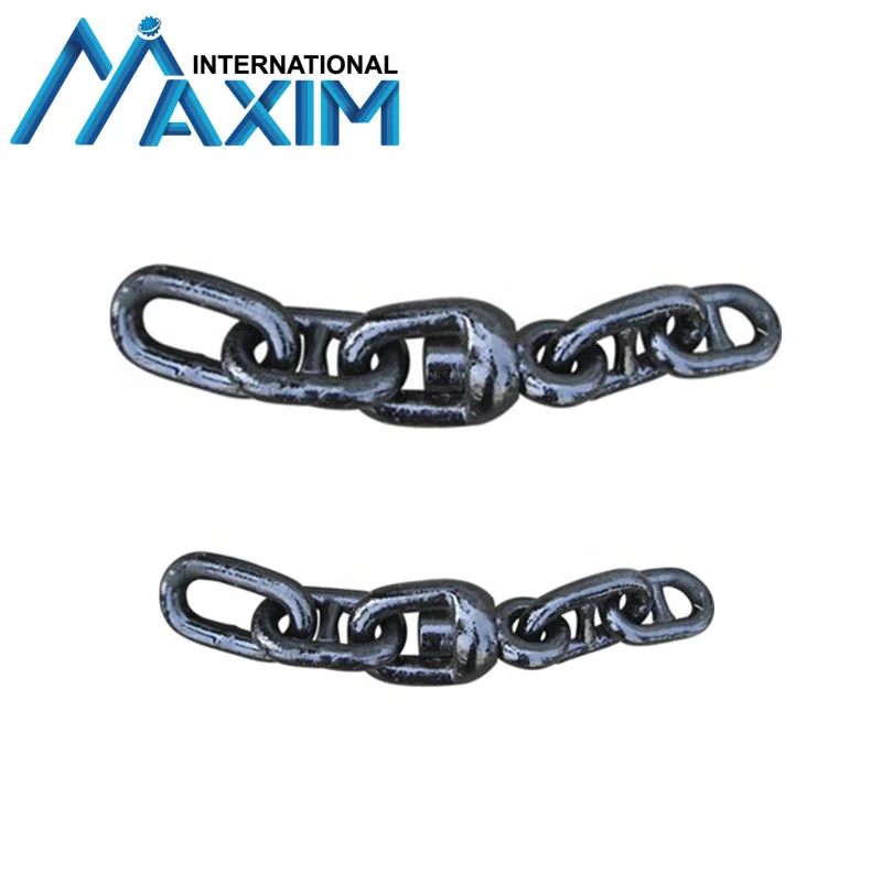 black painting anchor chain marine